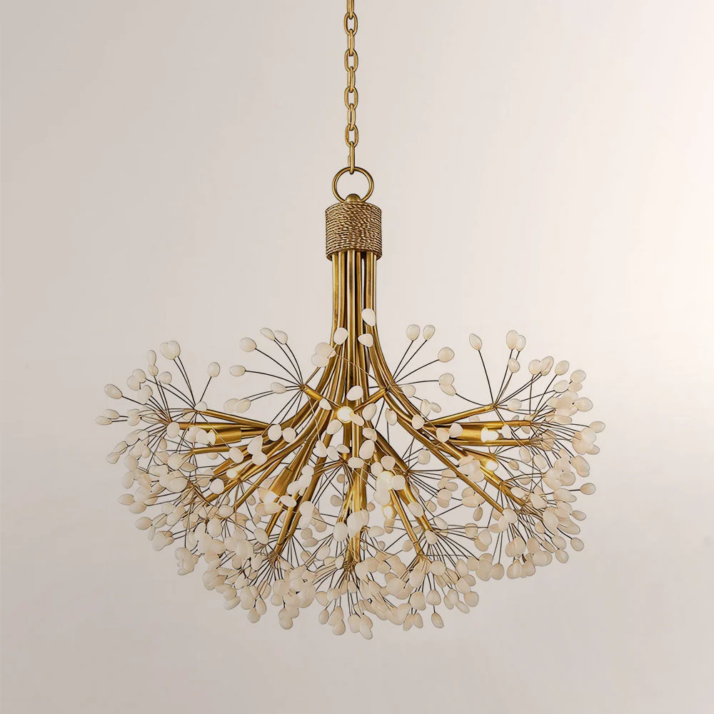 Stone Quartz Nine-Light Chandelier - Image 1