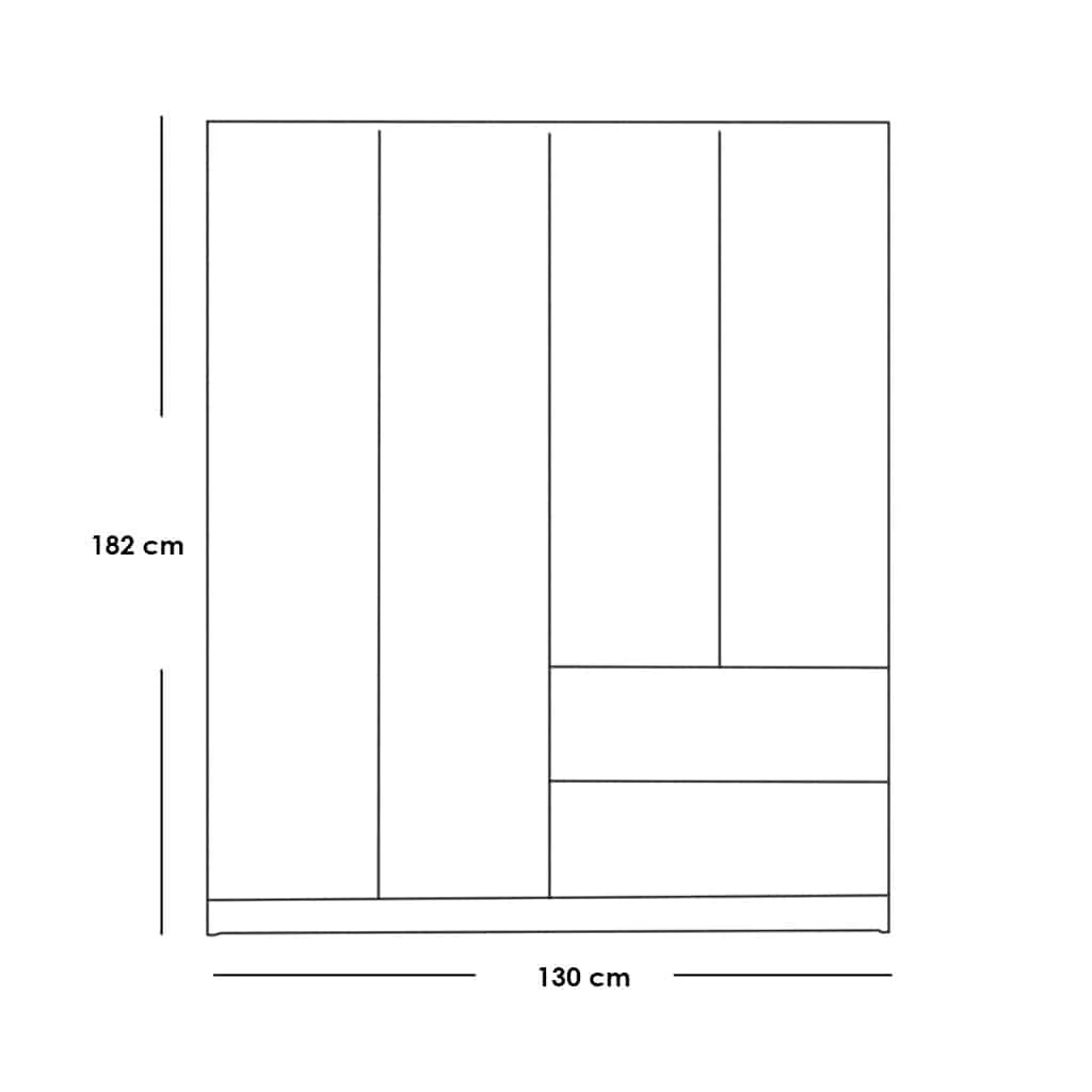 دولاب 182×130سم - CITY43 - Image 3