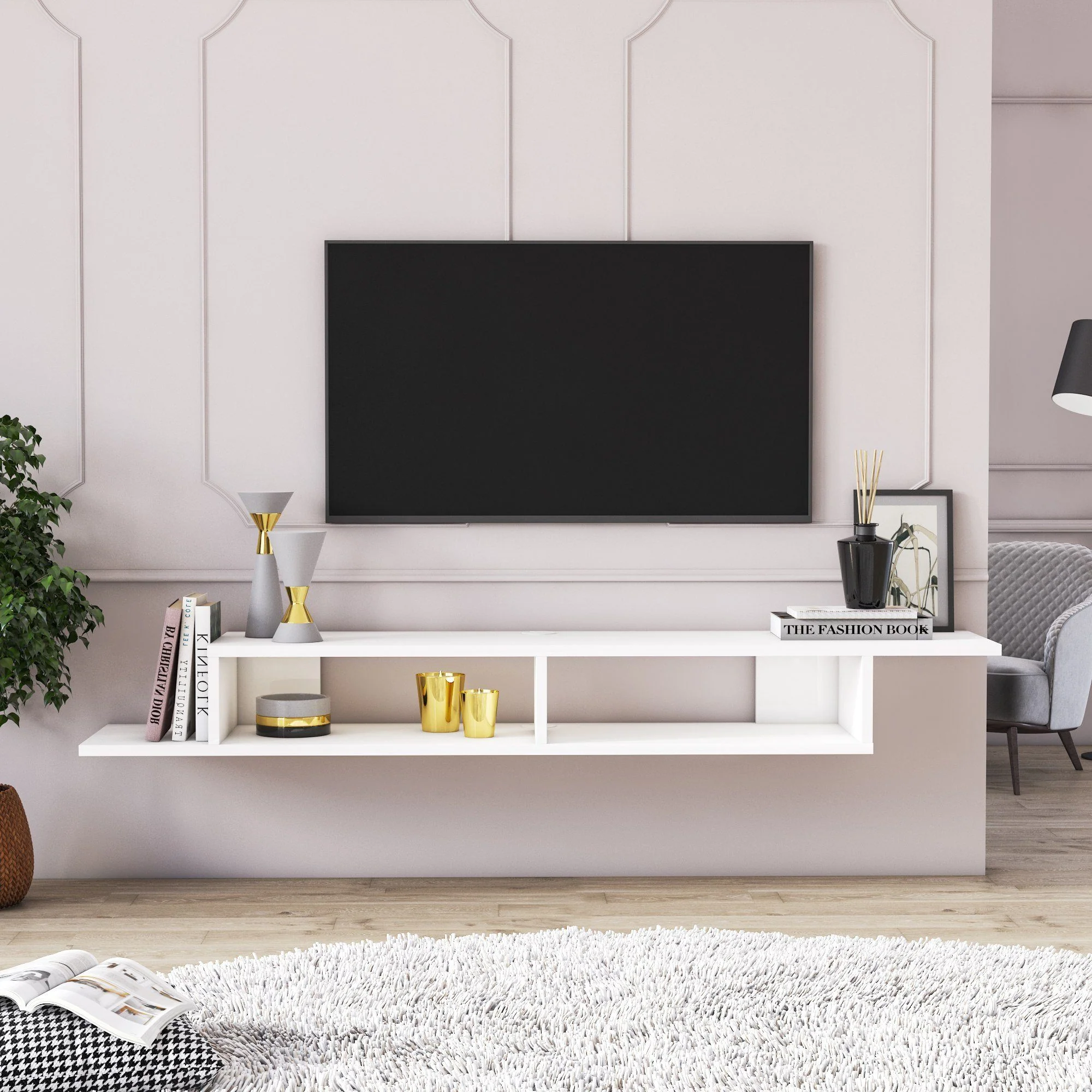 وحدة أرفف 140×22سم - FAN671 - Image 2