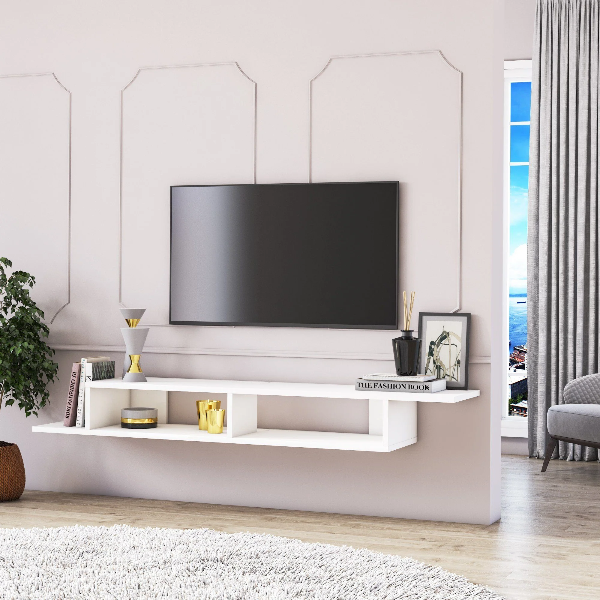 وحدة أرفف 140×22سم - FAN671 - Image 3