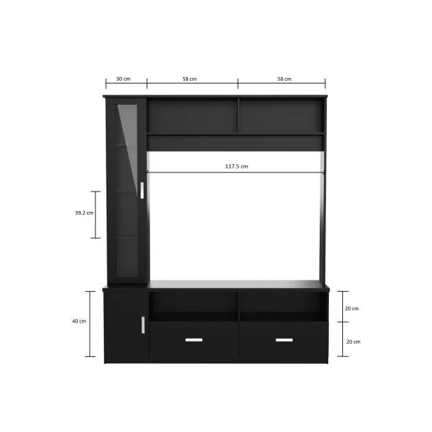 ترابيزة تليفزيون مع وحدة أرفف 200×150سم - TFR2 - Image 2