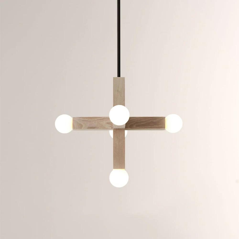 Unison Wood Cross Globe Chandelier - Image 3