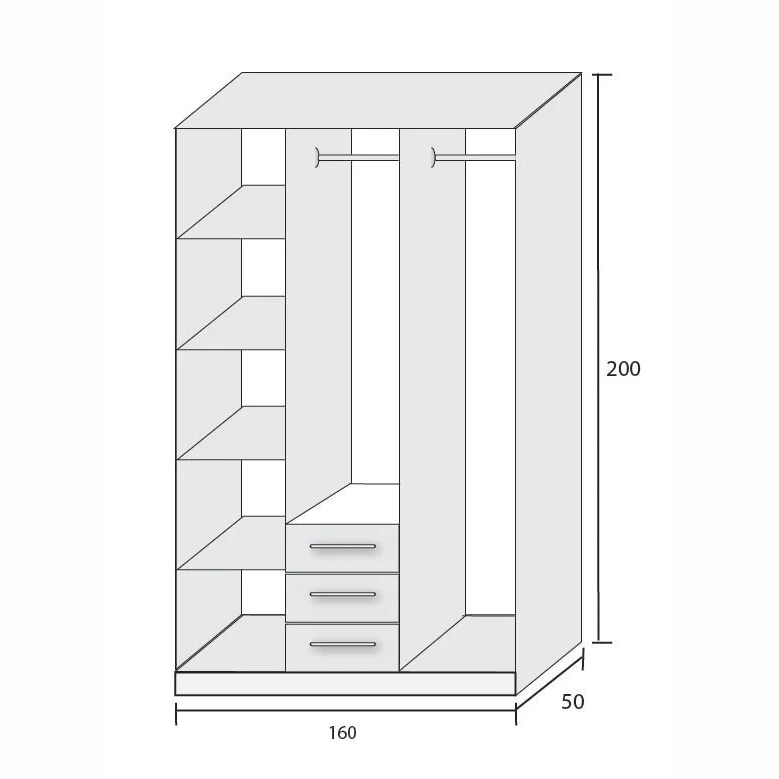 دولاب 160×200 سم -WS66 - Image 2