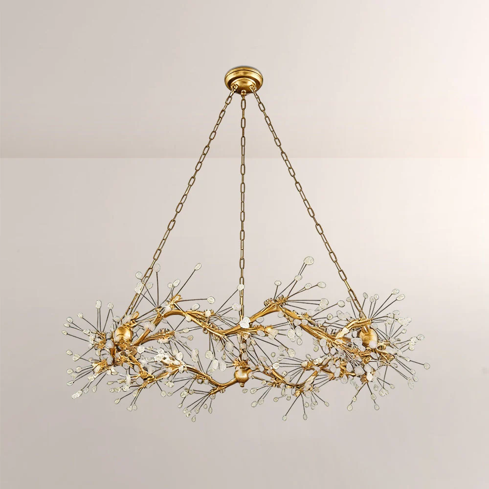 Waving Twelve-Light Quartz Chandelier - Image 1