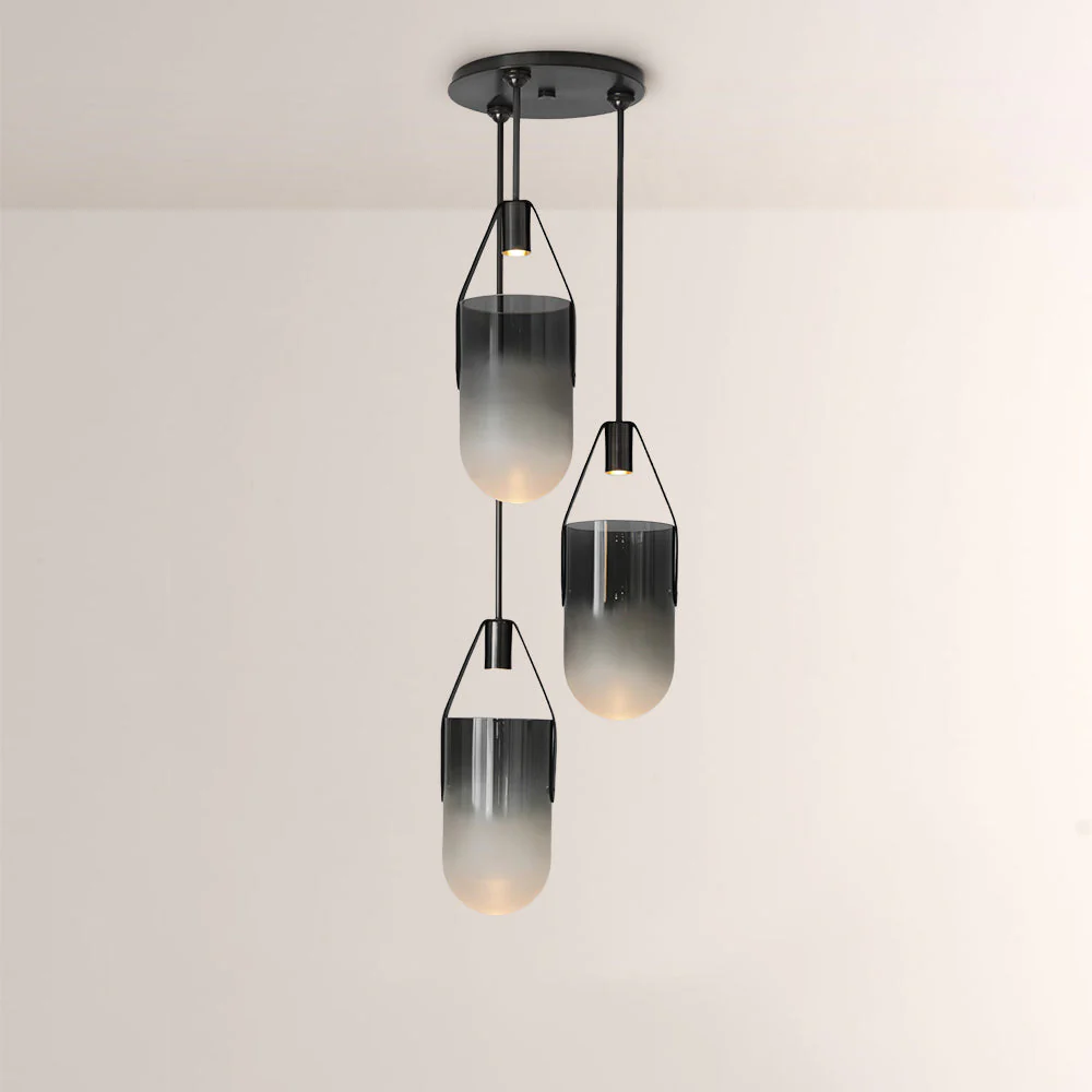 Welden Ombre Glass Cluster Chandelier - Image 1