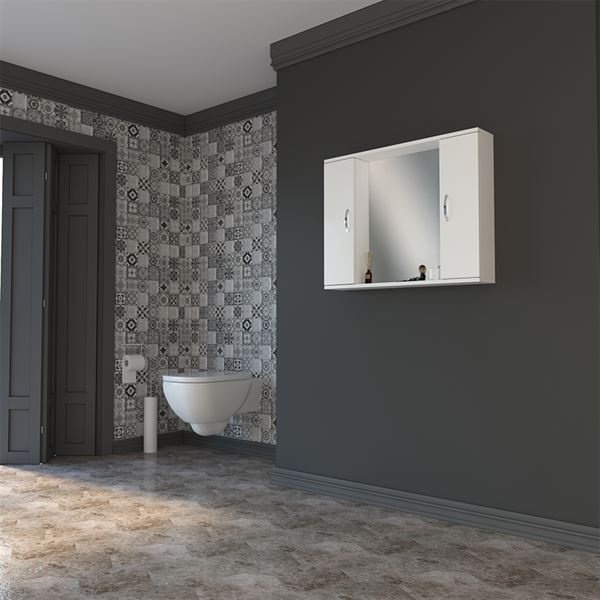 وحدة تخزين حمام مع مرايا 95×70سم - KAF23 - Image 1