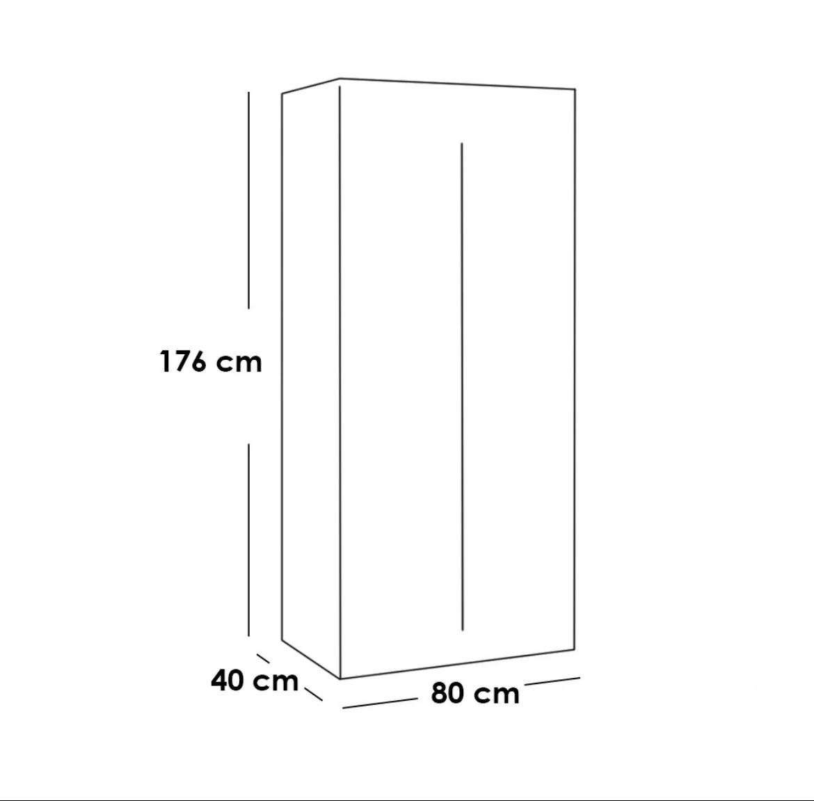 دولاب 80×176سم - WDY122 - Image 3