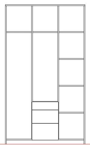 دولاب 210×120سم - SHR227 - Image 3