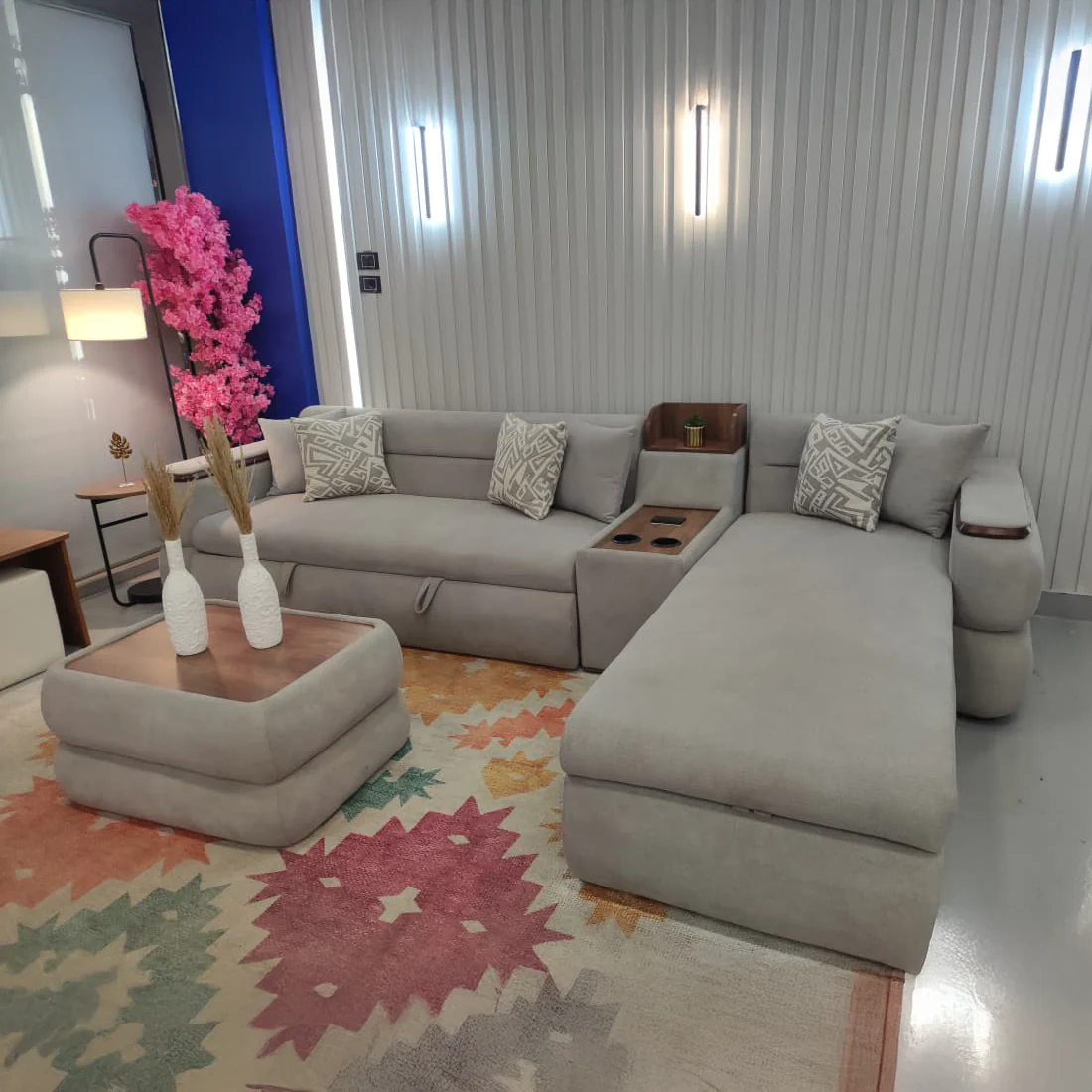 ركنة سرير خشب زان 350×200سم - QAM207-F - Image 1