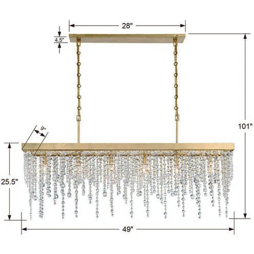 Willham Linear 6 Light Chandelier - Image 3