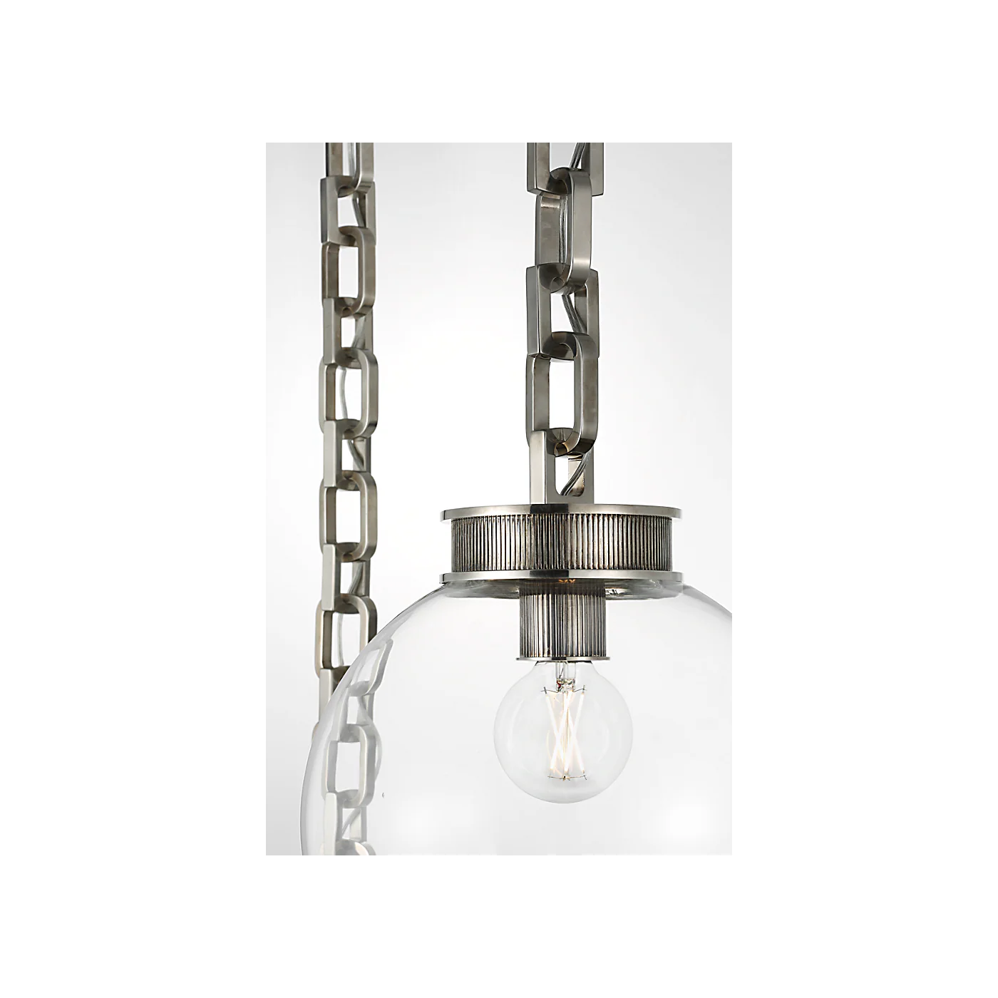 Bellamy 2 Light Statement Chain 12" Globe Chandelier - Image 2