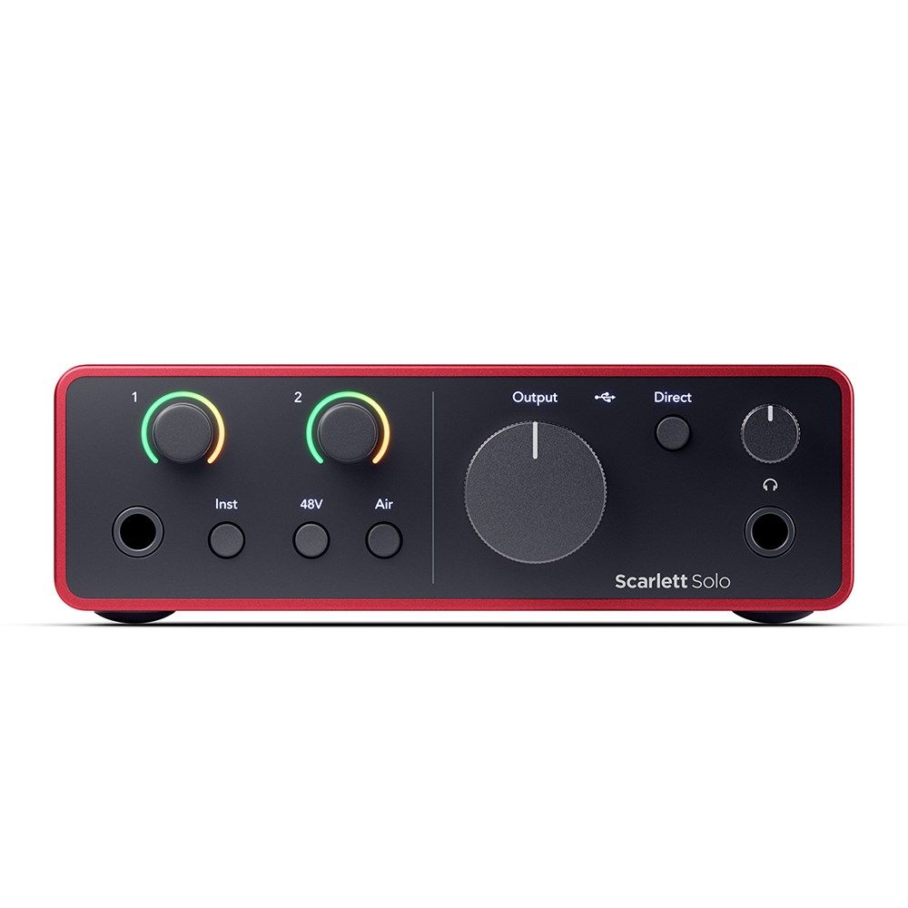 Focusrite Scarlett Solo Gen 4 2-in/2-out USB Audio Interface w/ Air Mode - Image 1