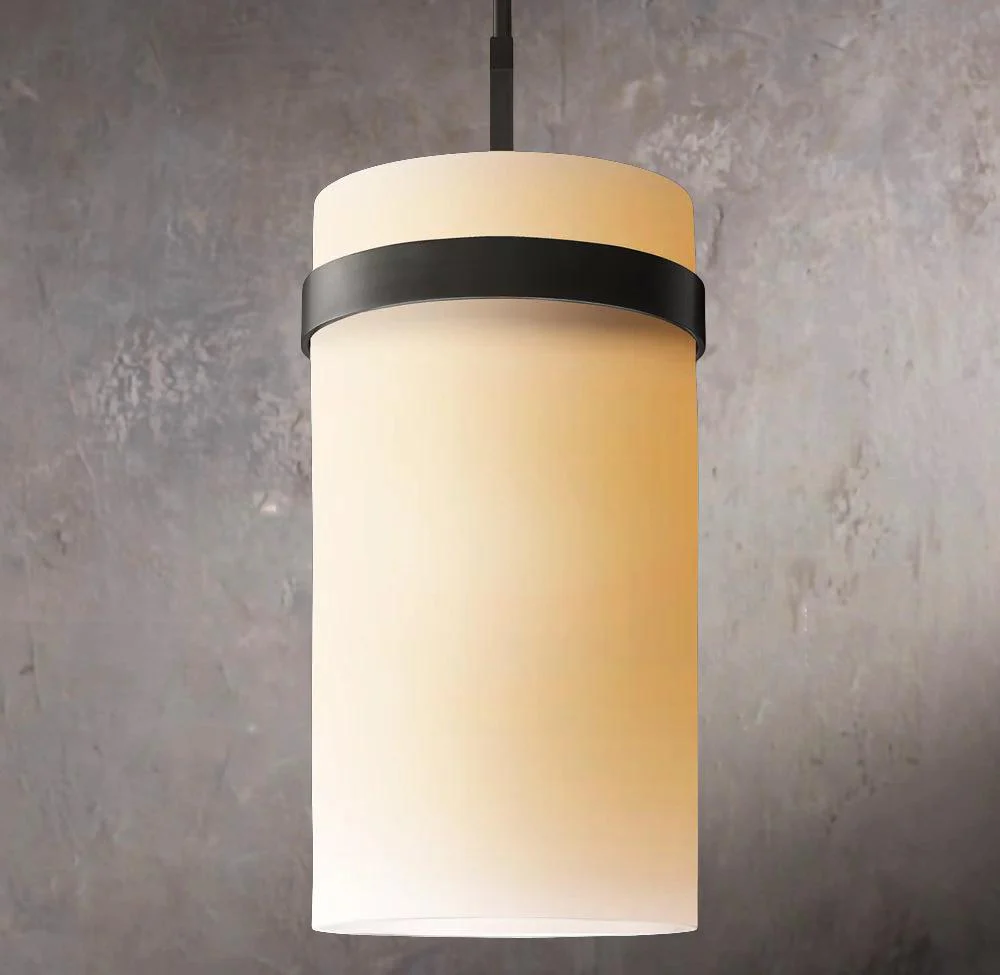 Ravelle Frosted Glass Hanging Pendant Lamp 10" - Image 2