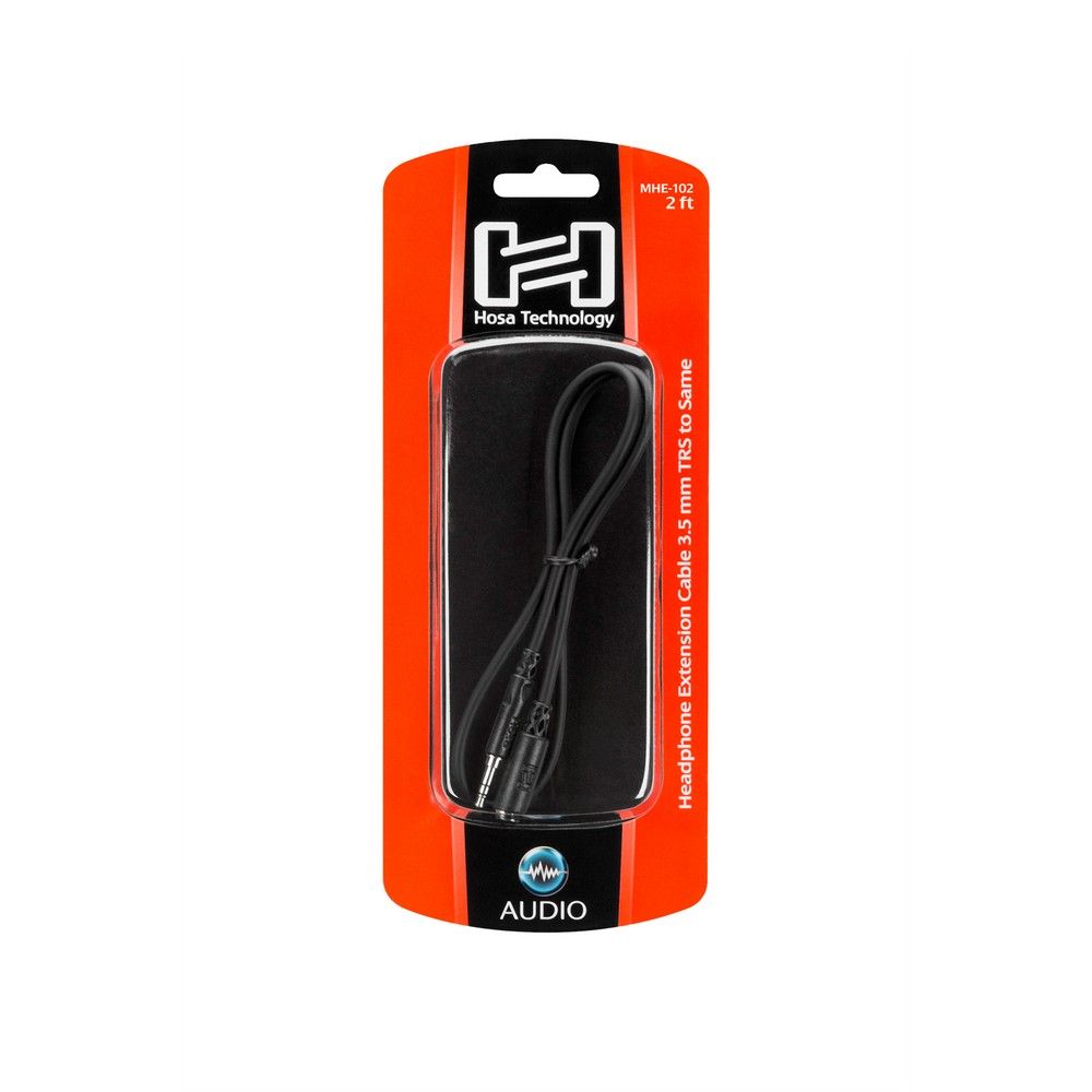 Hosa MHE102 Headphone Extension Cable 3.5 mm TRS to 3.5 mm TRS (2 ft) - Image 1