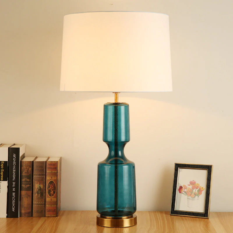 Simple Glass Art Table Lamp Creative Lighting for Bedroom & Living Room