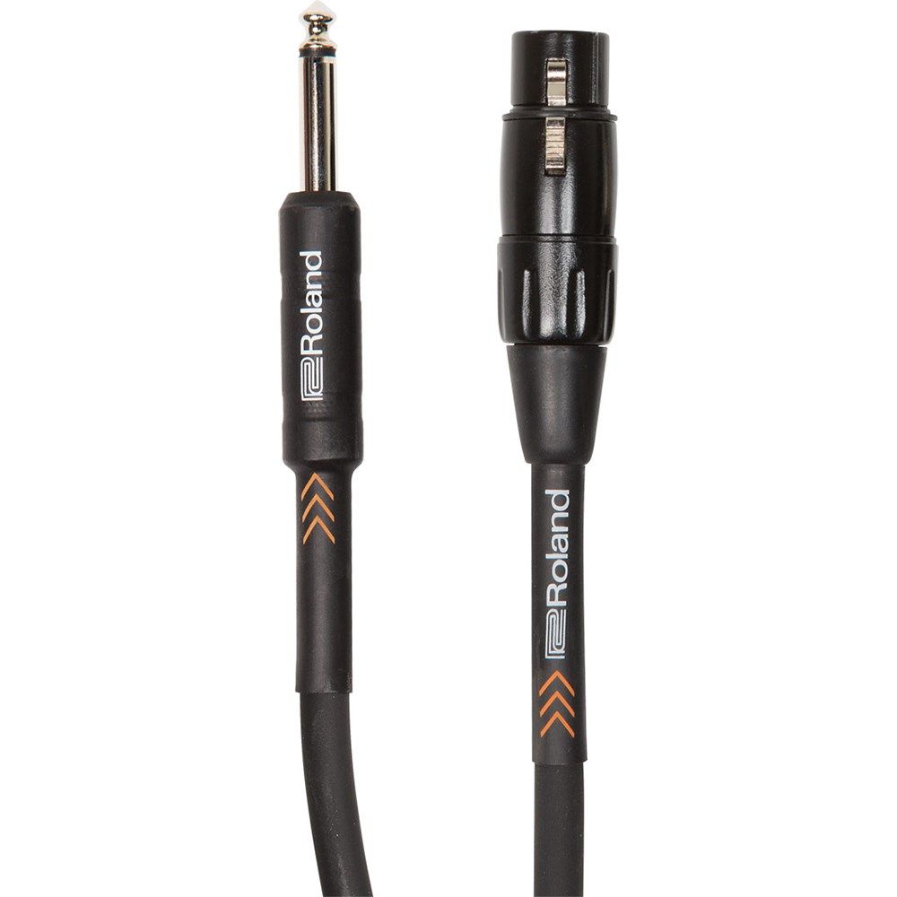 Roland RMC-B20-HIZ XLR to 1/4" Microphone Cable (20ft) Black Series - Image 1