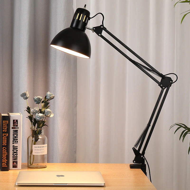Cantilever LED Desk Lamp Eye Protection, Metal Iron Table Lamp with Extra Long Arm