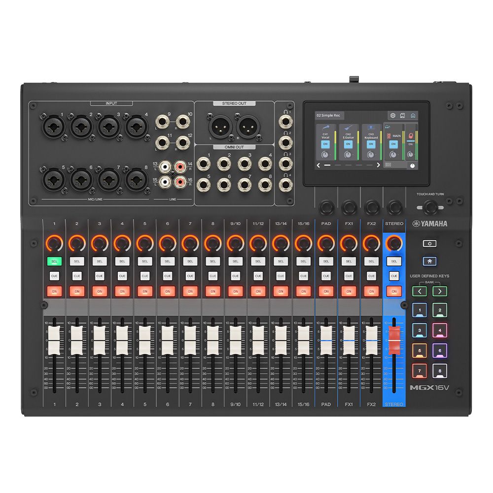 Yamaha MGX16V 16-Channel Digital Mixing Console w/ Video Interface (Black) - Image 1