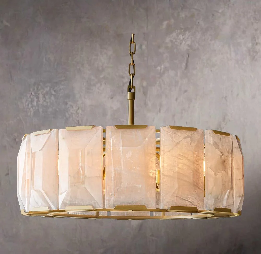 Harlowe Calcite Circular Chandelier 31″