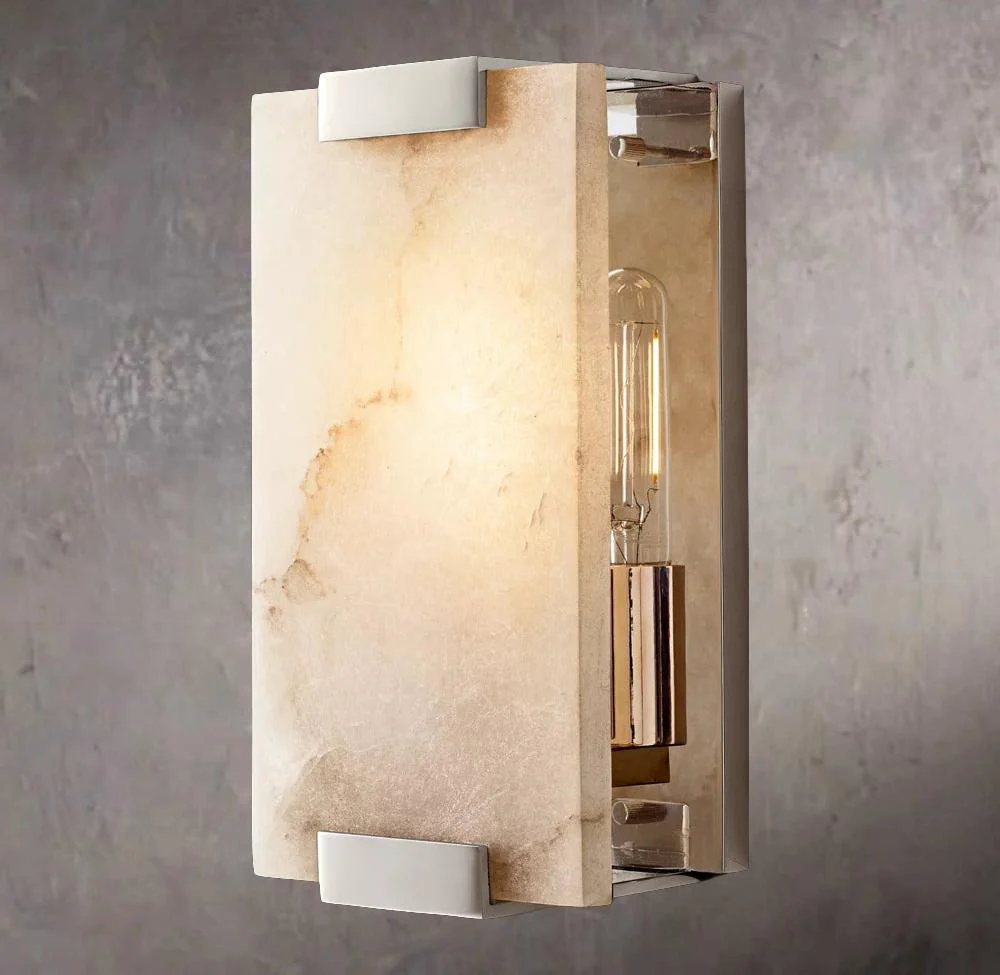 Artisanal Alabaster Wall Sconce - Image 2