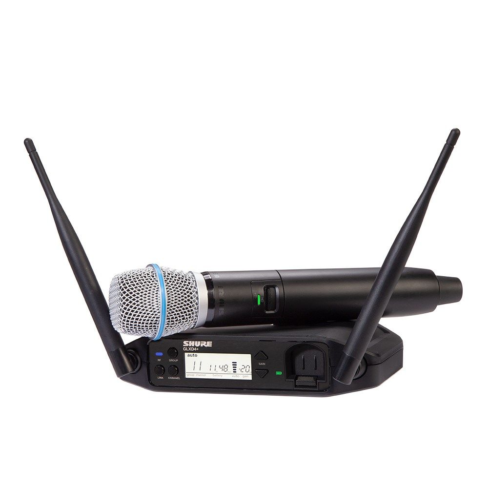 Shure GLXD24+ / B87A Digital Wireless Handheld System BETA87A Vocal Microphone - Image 1