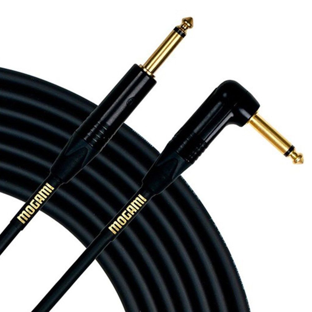 Mogami Gold Instrument Cable Right-Angled TS - TS (10ft) - Image 1
