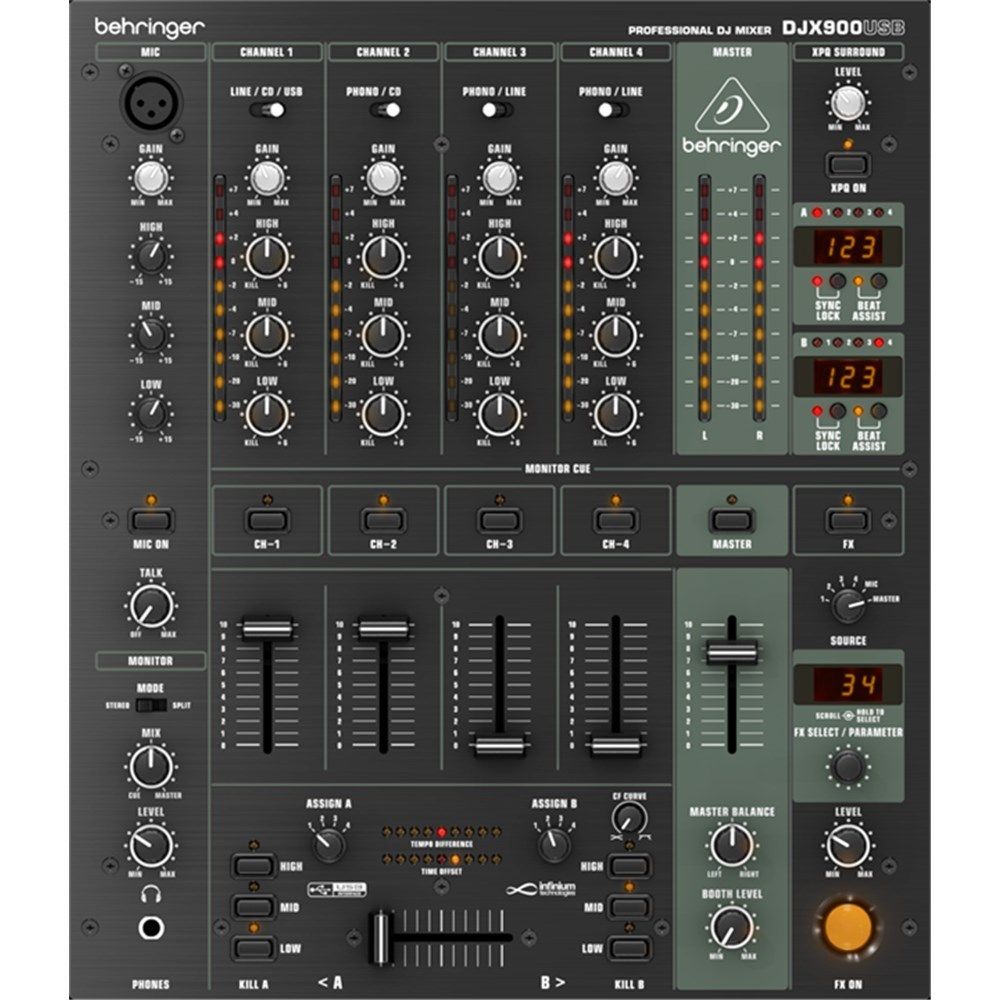 Behringer DJX900USB DJ Mixer w/ FX & USB - Image 1