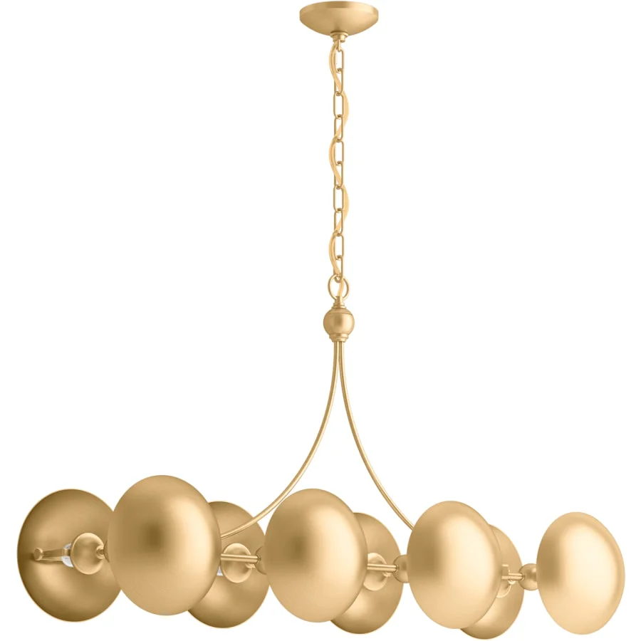 Kohler Lighting Vorleigh 44" Wide 8 Light Adjustable Dome Linear Chandelier - Image 1