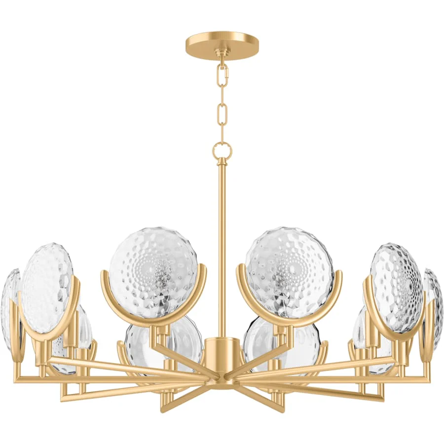 Kohler Lighting Arendela 30" Wide 10 Light Chandelier with Briolette Faceted Glass - Image 3