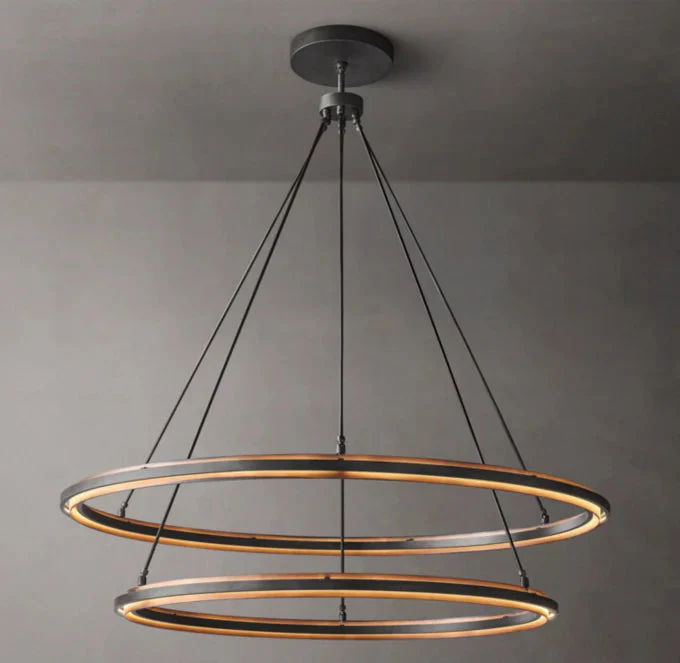 Peralta Dual-Layer Circular Chandelier 60" - Image 2