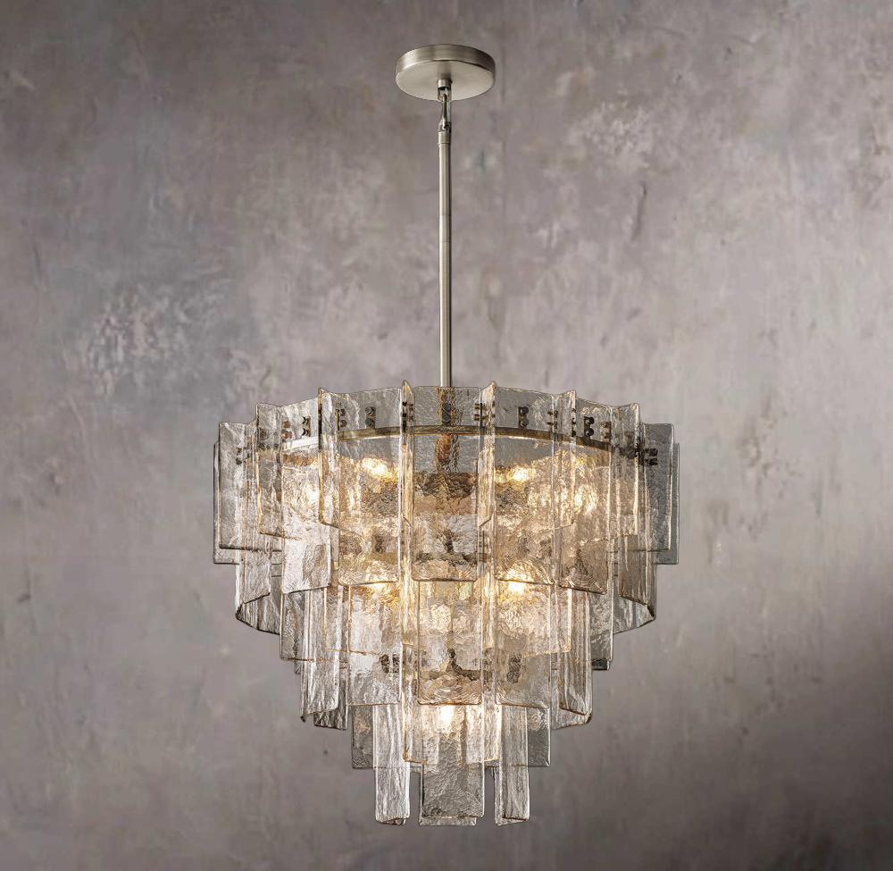 San Marcos Alabaster Circular Tiered Chandelier 60" - Image 1