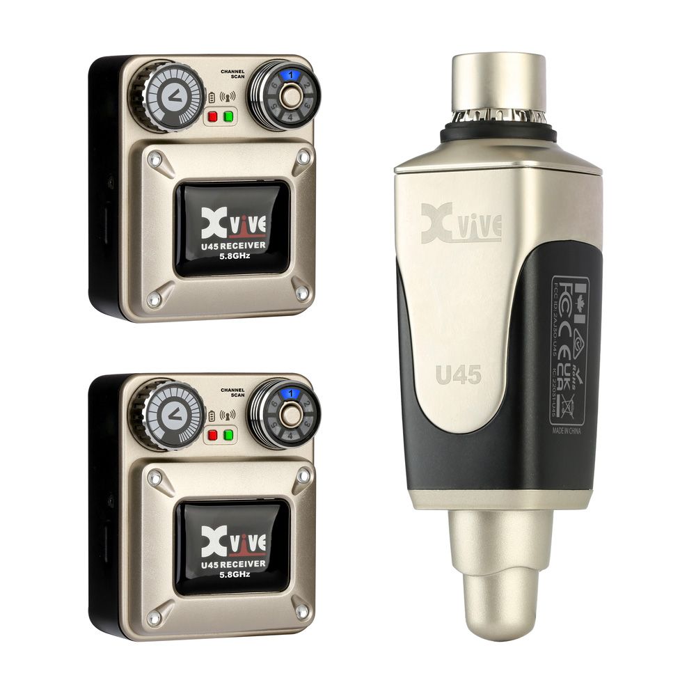 Xvive U45R2 Wireless In Ear Monitoring System 5.8GHz Including 2 Receivers - Image 1