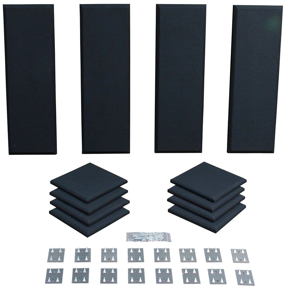 Primacoustic London 8 Room Kit 12-Pack - 8 Scatter Blocks 4 Control Columns (Black) - Image 1