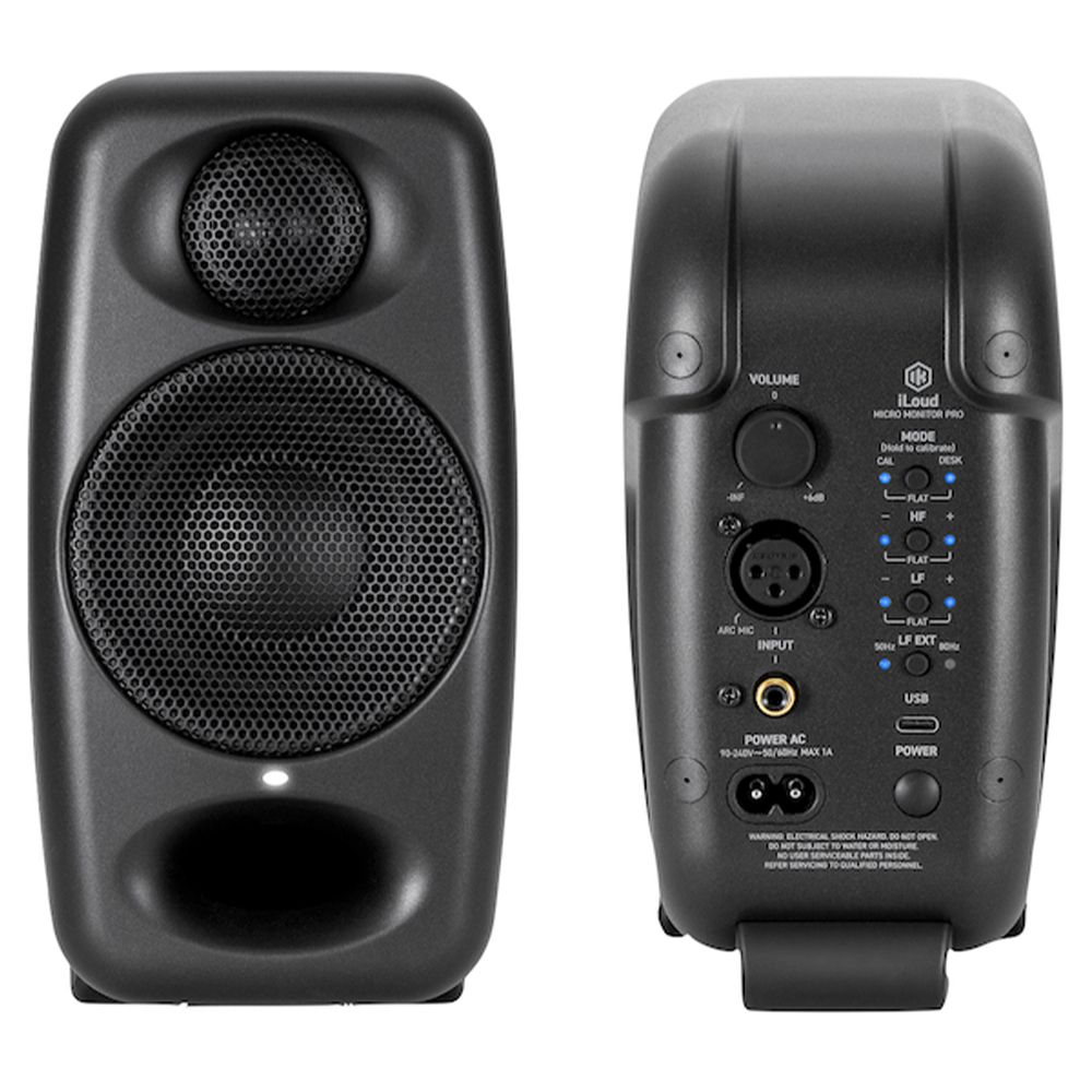 IK Multimedia iLoud Micro Monitors Pro w/ ARC Microphone Black (Pair) - Image 1