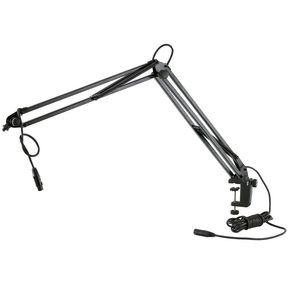 Konig & Meyer 23850 Microphone Desk Arm w/ Integrated 3-pin XLR Cable 5m (Black) - Image 1
