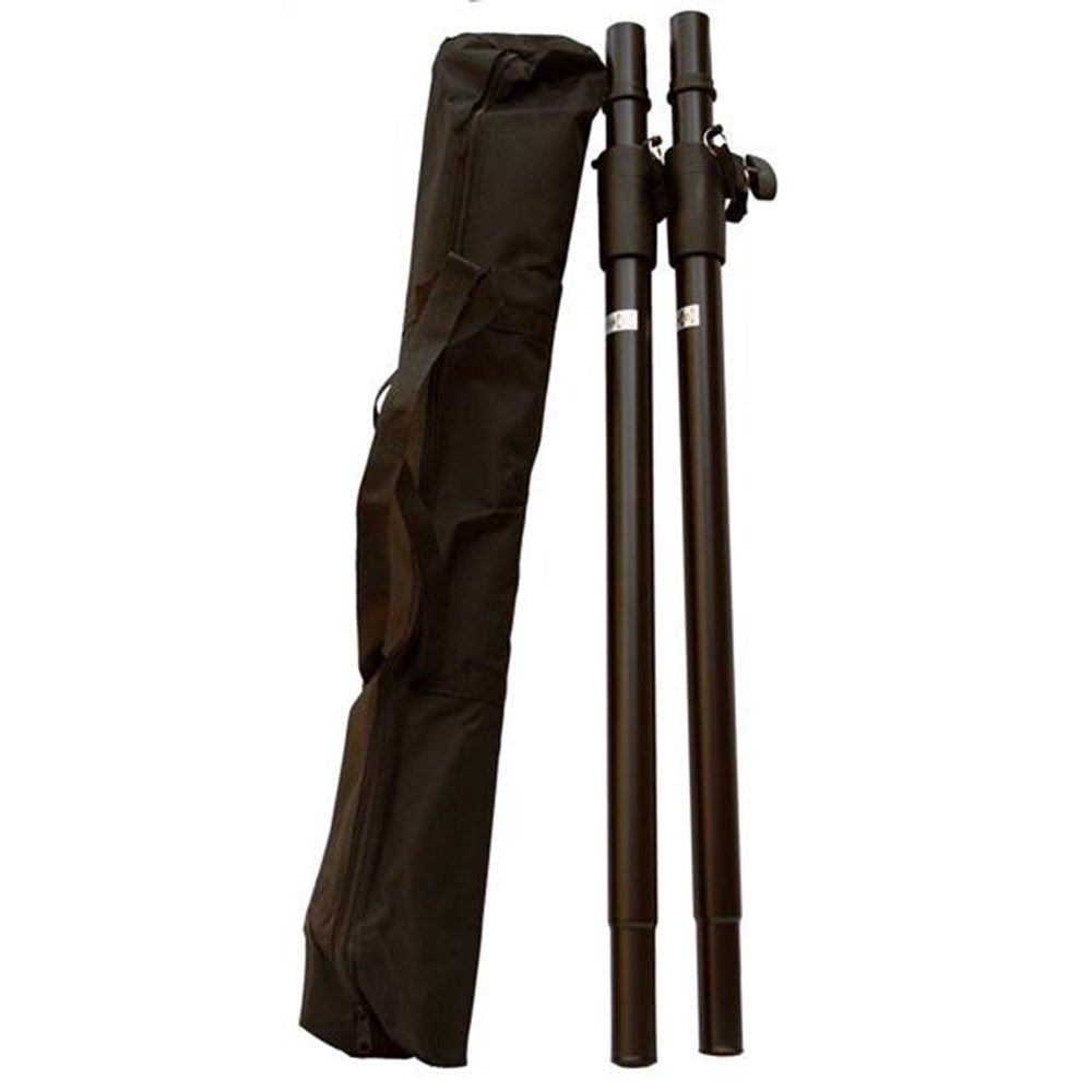 E-lektron Subwoofer Adjustable Speaker Stand Mounting Poles w/ Carry Bag (Pair) - Image 1