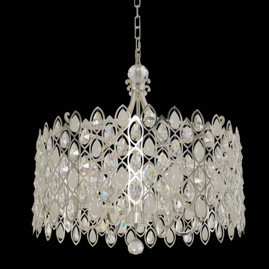 Allegri Prive 6 Light 26" Wide Crystal Drum Chandelier - Image 1