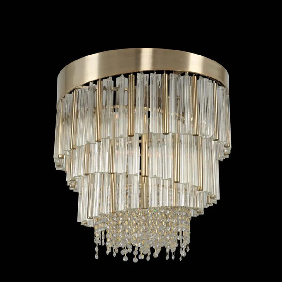Allegri Espirali Convertible 6 Light 20″ Wide Crystal Chandelier / Flush Mount Ceiling Fixture
