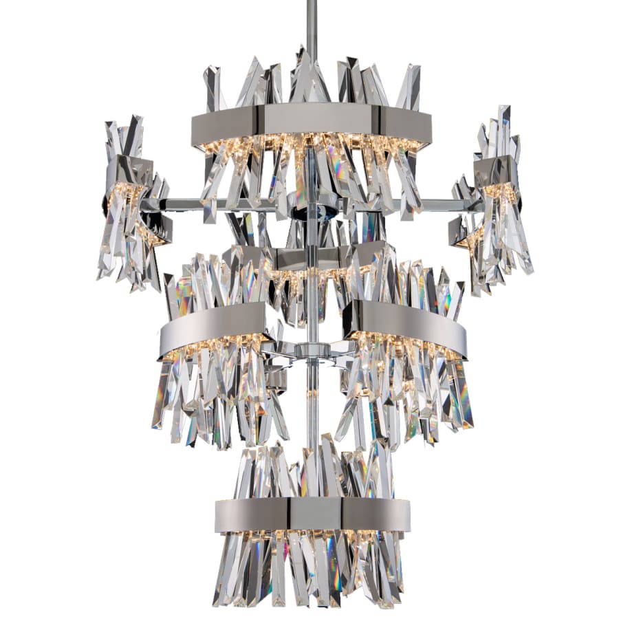 Allegri Glacier 36" Wide LED Crystal Chandelier - Image 1