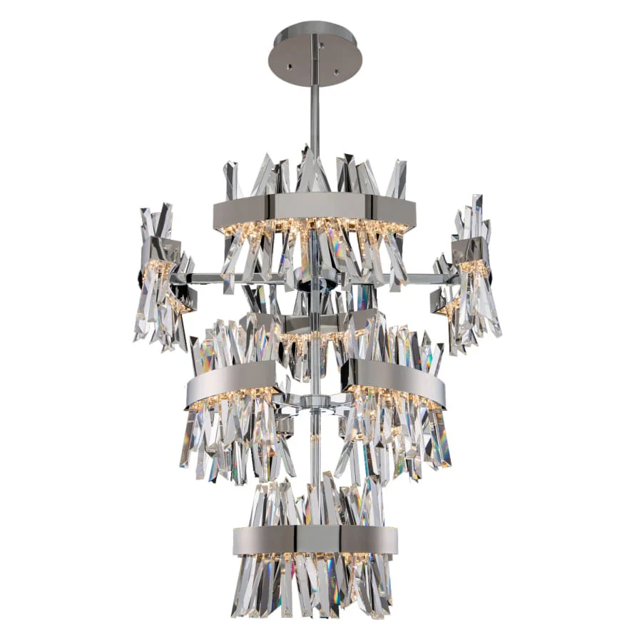 Allegri Glacier 36" Wide LED Crystal Chandelier - Image 2