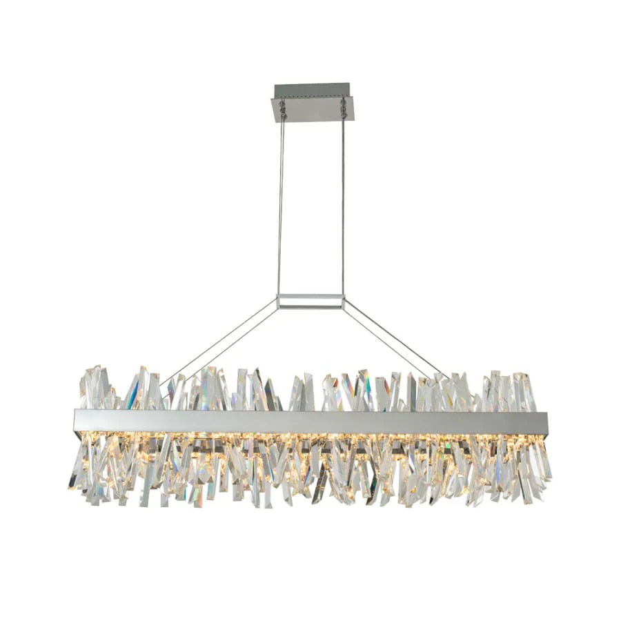Allegri Glacier 48″ Wide LED Crystal Linear Chandelier