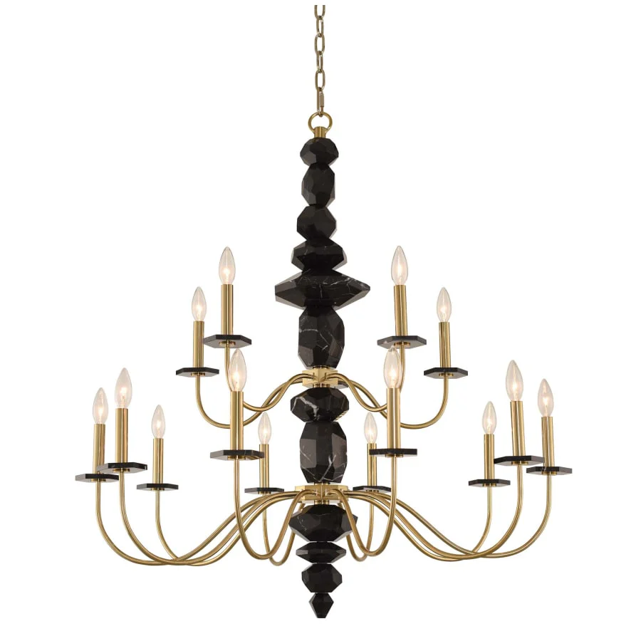 Allegri Piedra 15 Light 38" Wide Taper Candle Style Chandelier - Image 1