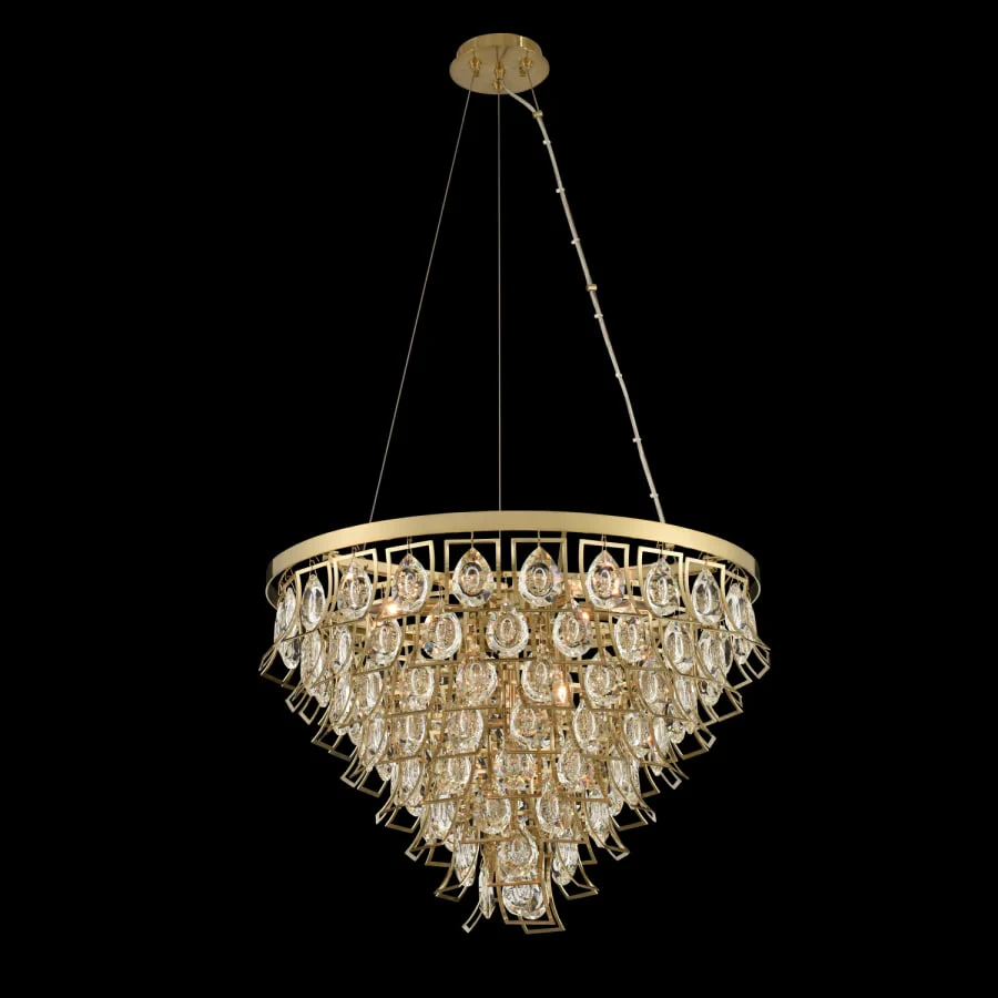 Allegri Carmella 27" Wide Waterfall Chandelier with Firenze Crystal - Image 3
