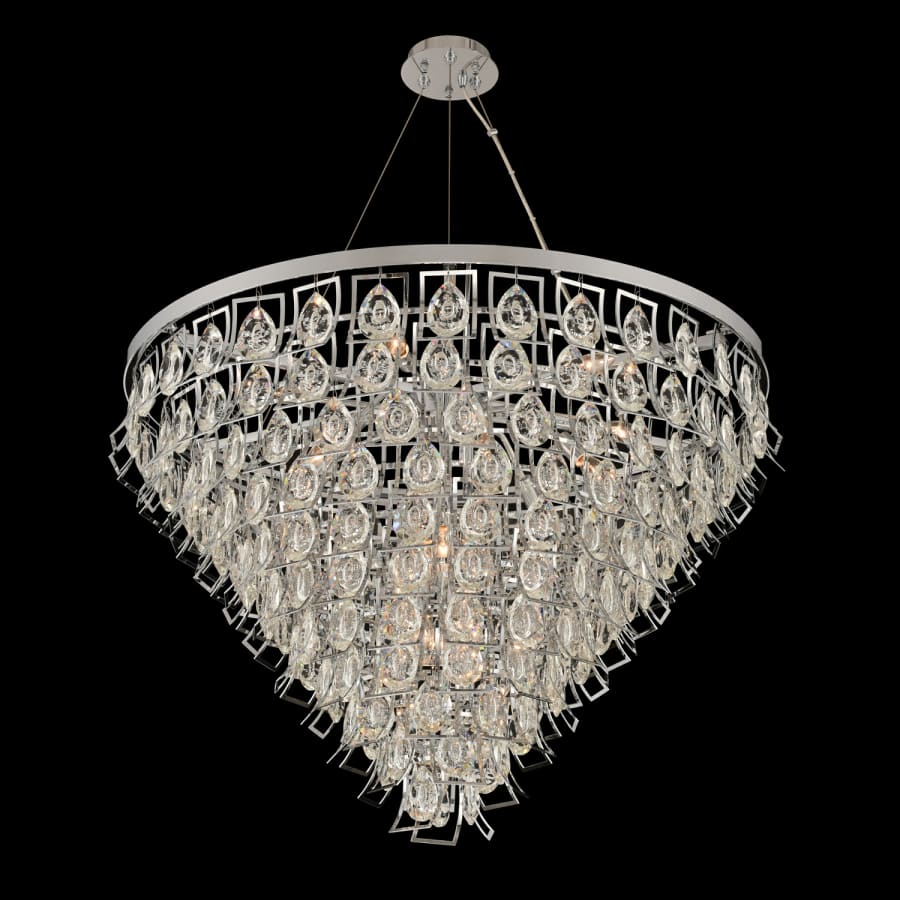 Allegri Carmella 36" Wide 11 Tier Waterfall Chandelier with Firenze Crystal - Image 2