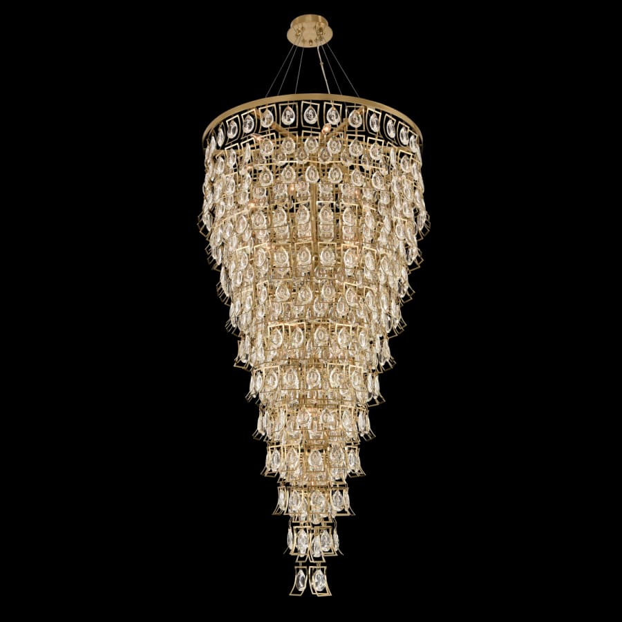Allegri Carmella 36" Wide 13 Tier Waterfall Chandelier with Firenze Crystal - Image 3
