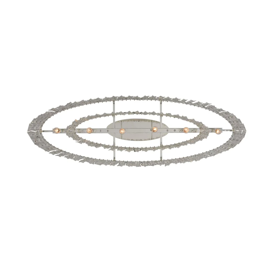Allegri Kasturi 6 Light 42" Wide Drum Chandelier with Firenze Crystal - Image 1