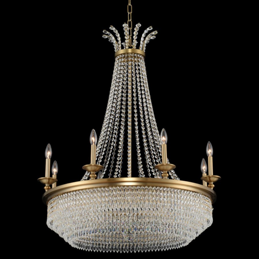 Allegri Tavo 12 Light 34" Wide Taper Candle Style Empire Chandelier with Firenze Crystal - Image 1