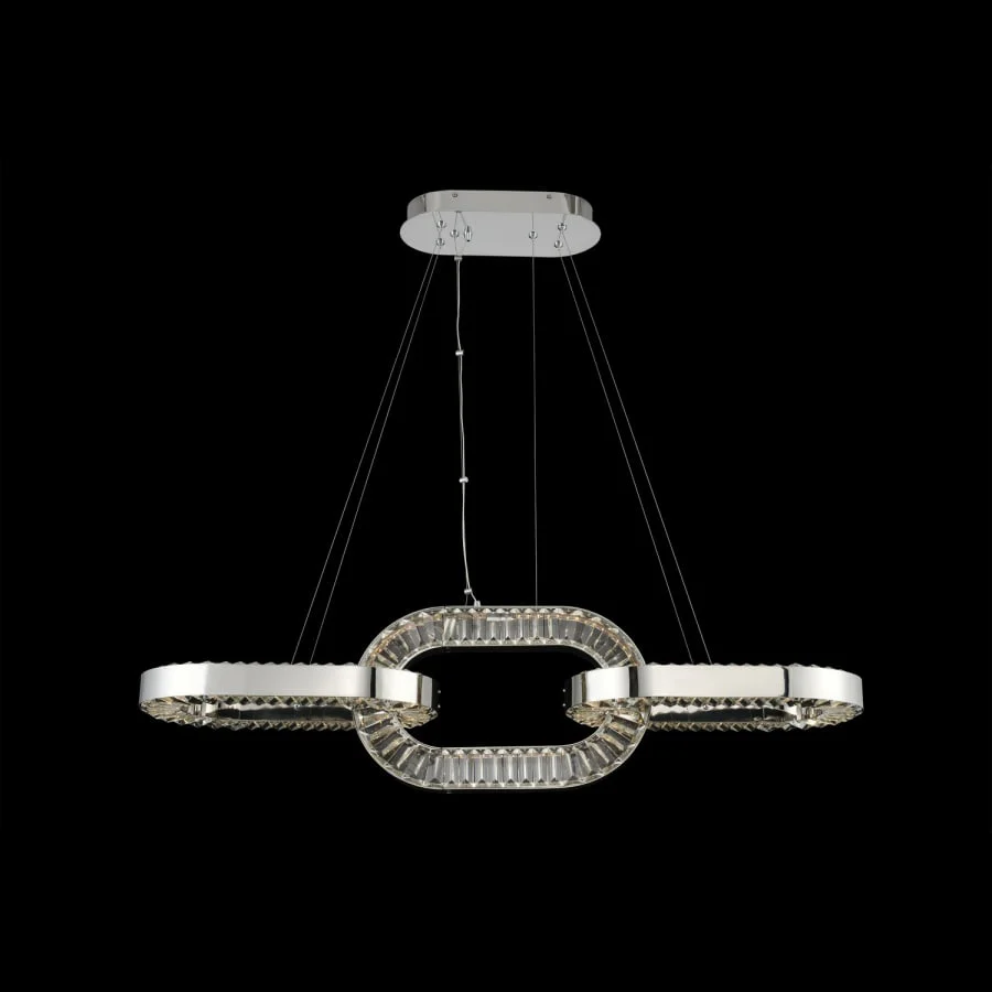 Allegri Catena 48″ Wide LED Linear Chandelier with Firenze Crystal