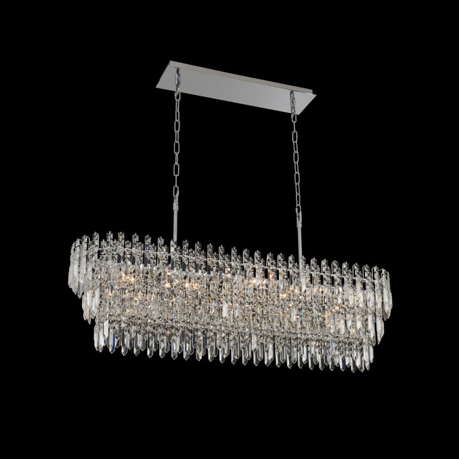 Allegri Pandoro 44" Wide Linear Waterfall Chandelier with Firenze Crystal - Image 1