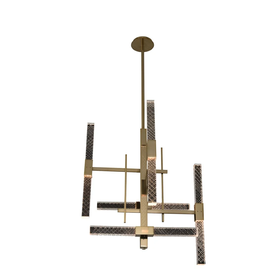 Allegri Apollo 10 Light 26" Wide LED Abstract Chandelier with Firenze Crystal - Image 3